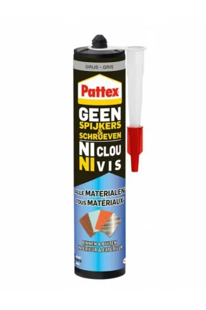 Voordeelprijs Pattex Geen Spijkers & Schroeven Montagekit Grijs 390 gram
